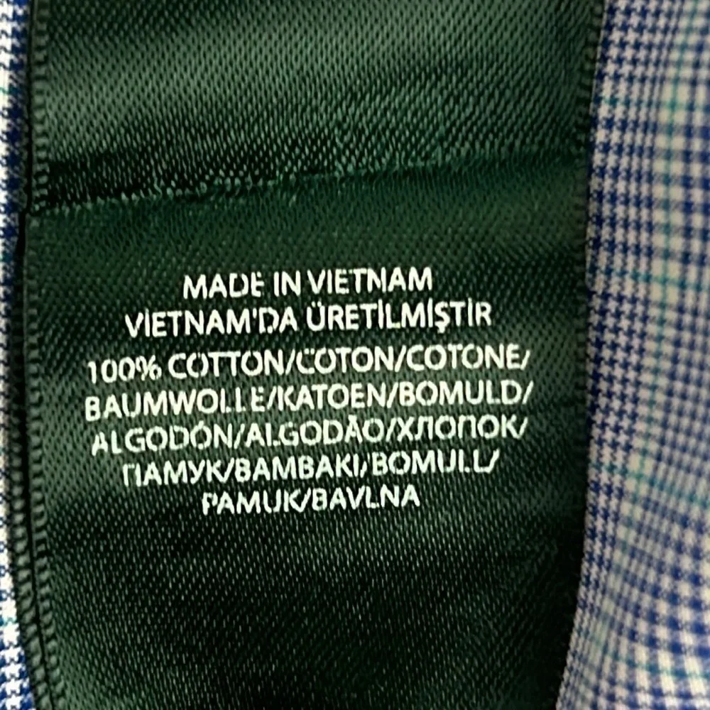 Lauren Ralph Lauren Men’s Checkered Button-Up Classic Fit Pocket Shirt 18 36/37